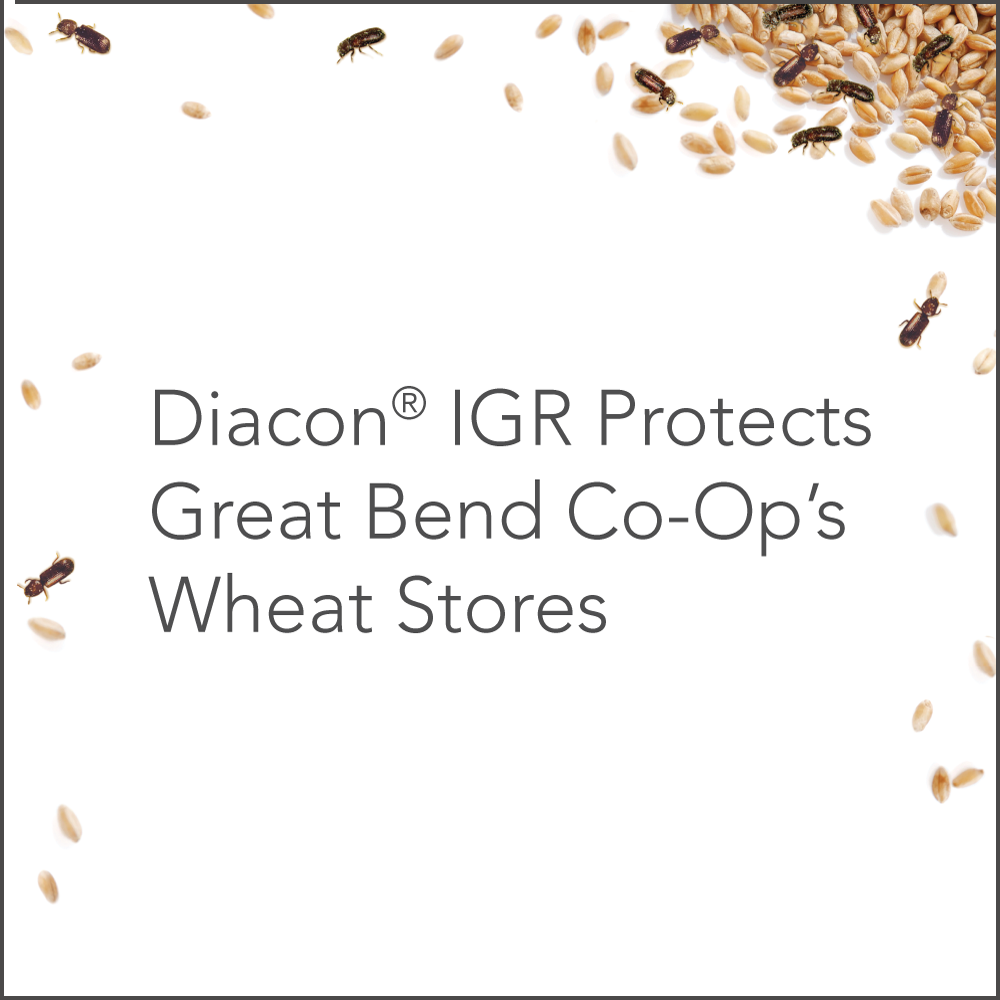 Diacon IGR protects great blend co-op's wheat stores.